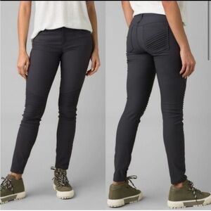 Prana gray Brenna moto legging skinny pants size 4 nwt